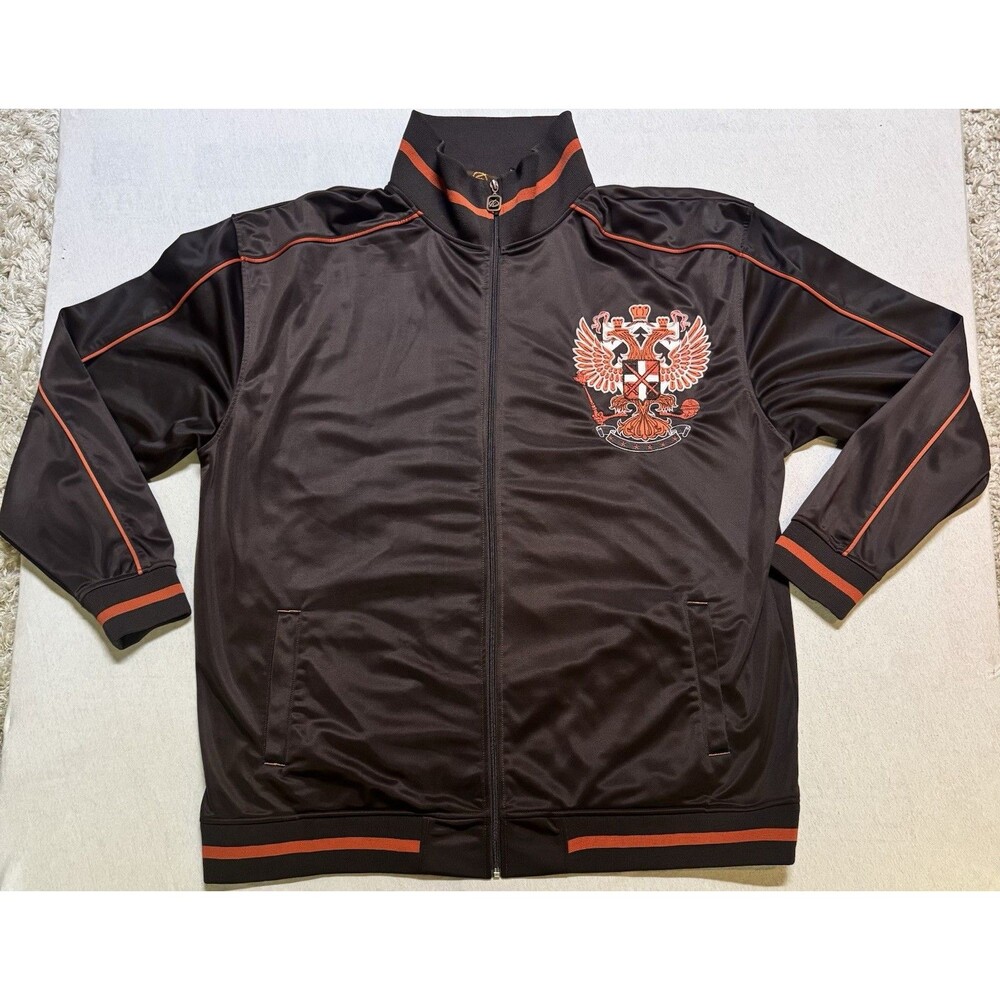 Knockout Jeans Track Jacket Men's 3XL Full Zip Embroidered Logo 90s VTG